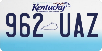 KY license plate 962UAZ
