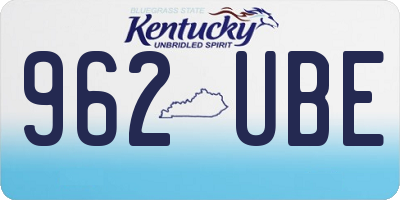 KY license plate 962UBE