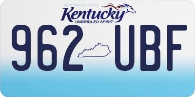 KY license plate 962UBF