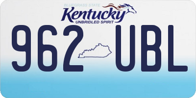 KY license plate 962UBL