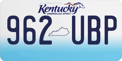 KY license plate 962UBP