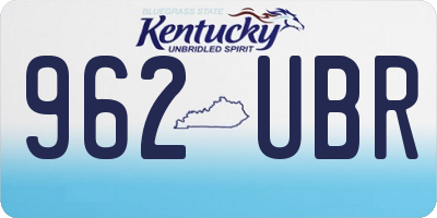 KY license plate 962UBR