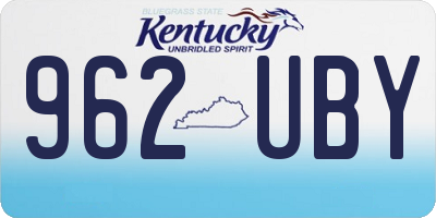 KY license plate 962UBY