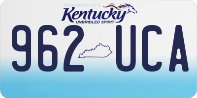 KY license plate 962UCA