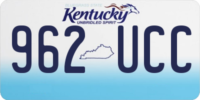 KY license plate 962UCC