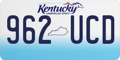 KY license plate 962UCD