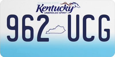 KY license plate 962UCG