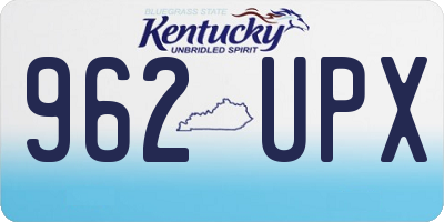 KY license plate 962UPX