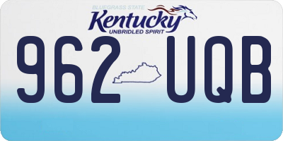 KY license plate 962UQB