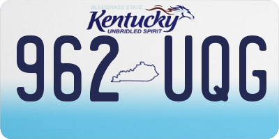 KY license plate 962UQG