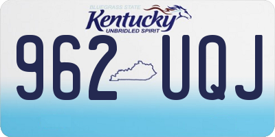 KY license plate 962UQJ