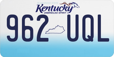KY license plate 962UQL