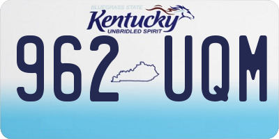 KY license plate 962UQM