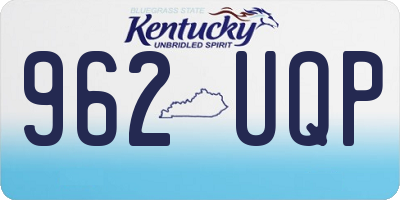 KY license plate 962UQP