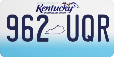 KY license plate 962UQR