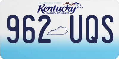 KY license plate 962UQS