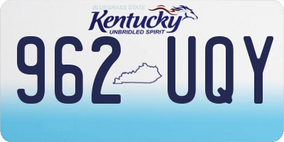 KY license plate 962UQY