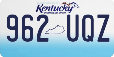 KY license plate 962UQZ