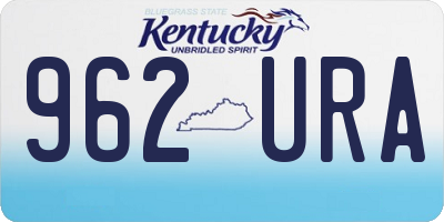 KY license plate 962URA