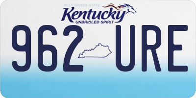 KY license plate 962URE