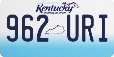 KY license plate 962URI