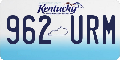 KY license plate 962URM