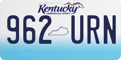 KY license plate 962URN