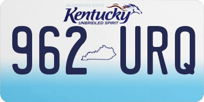 KY license plate 962URQ