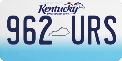 KY license plate 962URS