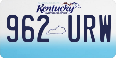 KY license plate 962URW