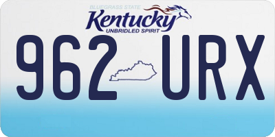 KY license plate 962URX