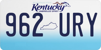KY license plate 962URY