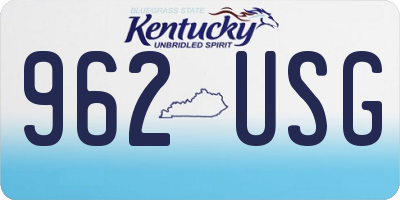 KY license plate 962USG