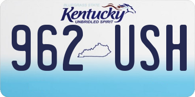 KY license plate 962USH