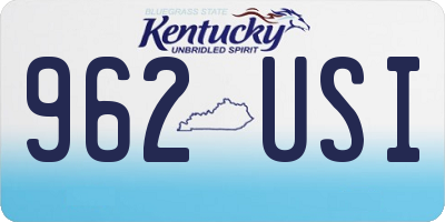 KY license plate 962USI