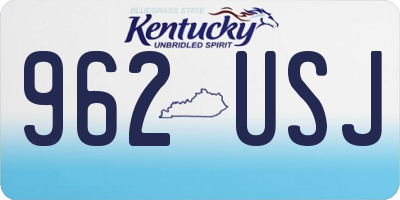 KY license plate 962USJ