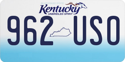 KY license plate 962USO