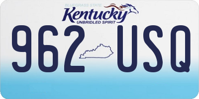 KY license plate 962USQ