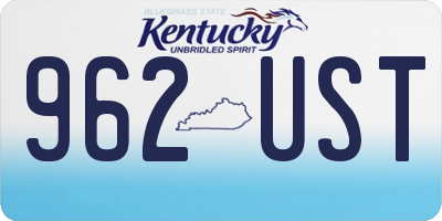 KY license plate 962UST