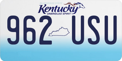 KY license plate 962USU