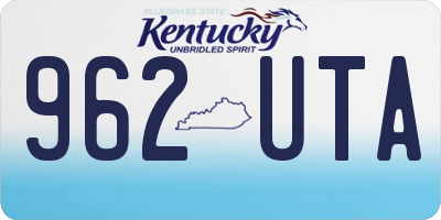 KY license plate 962UTA