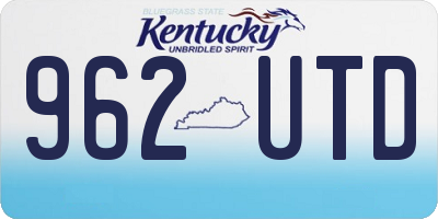 KY license plate 962UTD