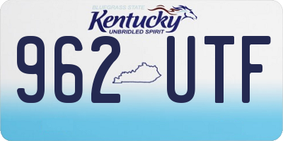 KY license plate 962UTF