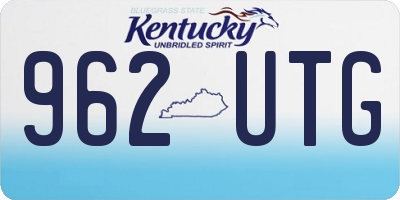 KY license plate 962UTG