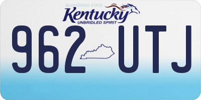 KY license plate 962UTJ