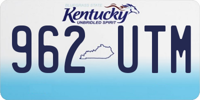 KY license plate 962UTM