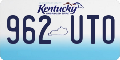 KY license plate 962UTO