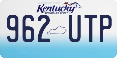 KY license plate 962UTP