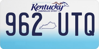 KY license plate 962UTQ