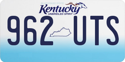 KY license plate 962UTS